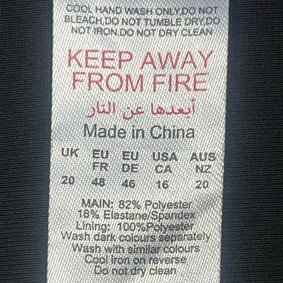 Boohoo Plus NWT Basic Scoop Neck One Piece Swimsuit Black Women’s Size 16 - Picture 11 of 11